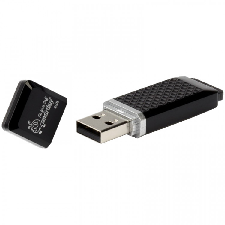 Память Smart Buy "Quartz" 4GB, USB 2.0 Flash Drive, черный, 225105 Память Smart Buy "Quartz" 4GB, USB 2.0 Flash Drive, черный, 225105
