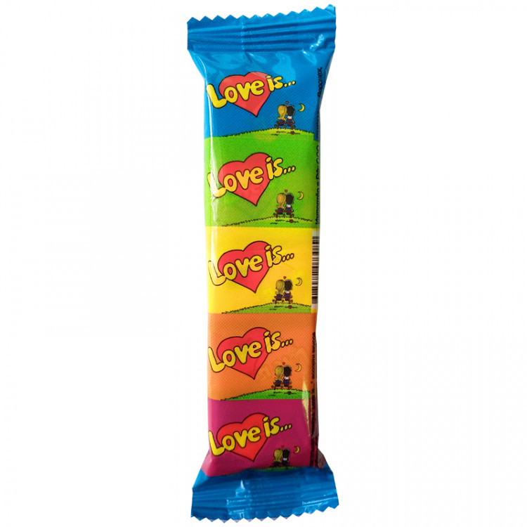 Жевательная резинка Love is…, ассорти из 5шт., 21г, флоу-пак, 269231 Жевательная резинка Love is…, ассорти из 5шт., 21г, флоу-пак, 269231
