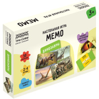 Игра настольная ТРИ СОВЫ "Мемо. Динозавры ", 50 карточек, картонная коробка, 360966 Игра настольная ТРИ СОВЫ "Мемо. Динозавры ", 50 карточек, картонная коробка, 360966