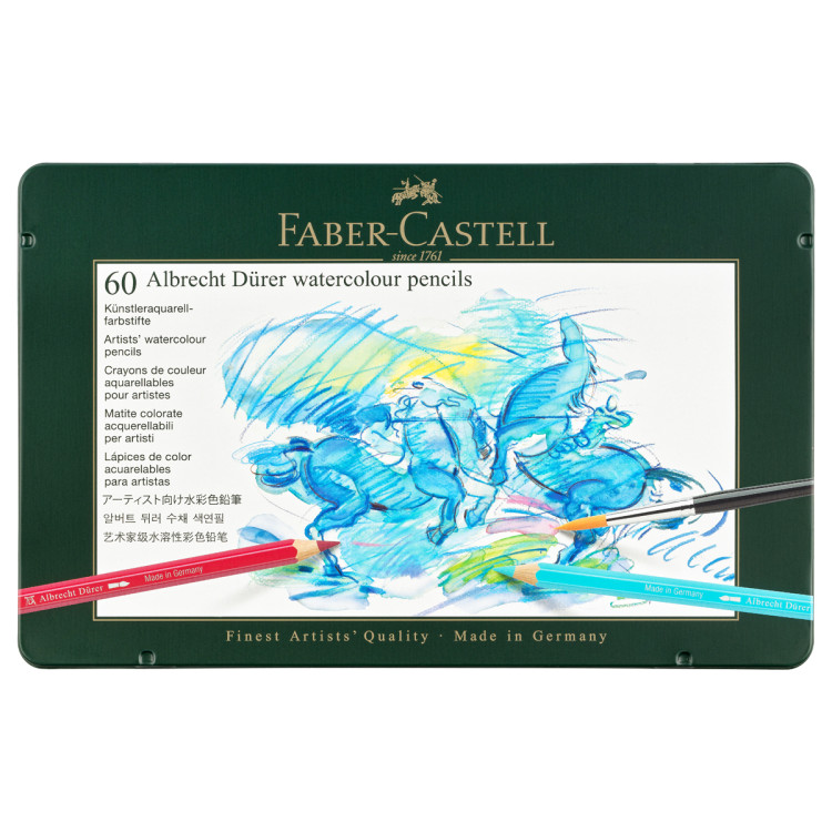 Карандаши акварельные художественные Faber-Castell "Albrecht D?rer", 60цв., метал. коробка, 285908