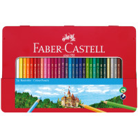 Карандаши цветные Faber-Castell "Замок", 36цв., шестигр., заточ., метал. кор., 286238