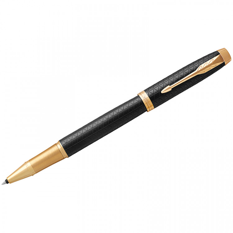 Ручка-роллер Parker "IM Premium Black/Gold GT" черная, 0,8мм, подарочная упаковка, 246630