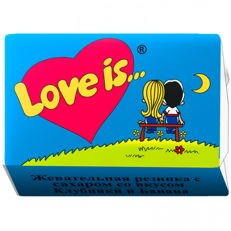 Жевательная резинка Love is..., банан-клубника, 100 штук, 255813 Жевательная резинка Love is..., банан-клубника, 100 штук, 255813