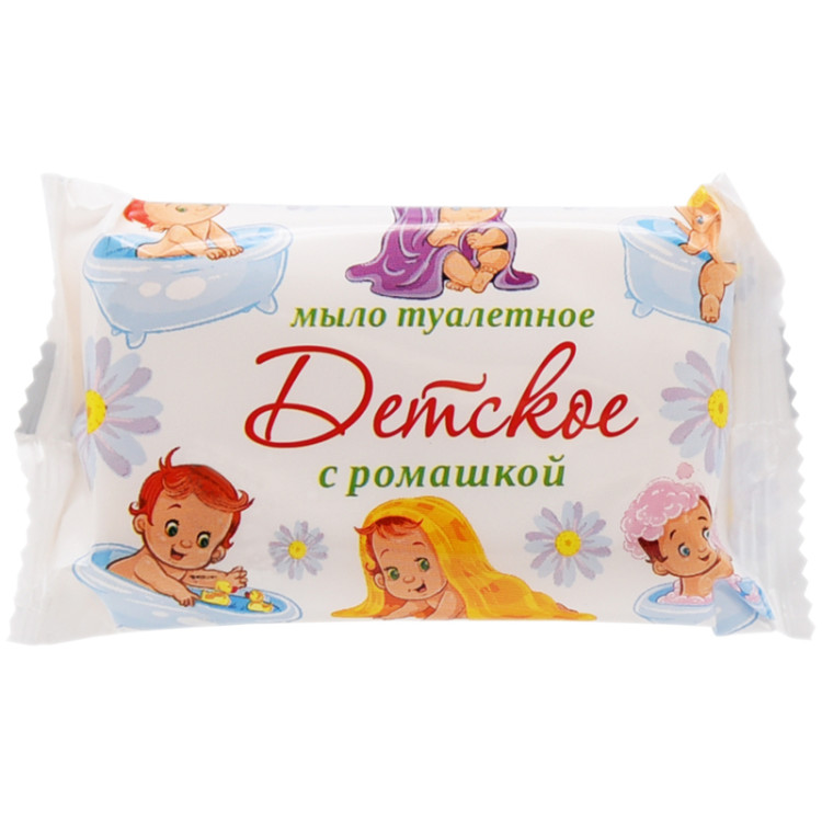 Мыло туалетное ММЗ "Стандарт. Детское с ромашкой", флоу-пак, 90г, 317268