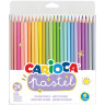 Карандаши цветные Carioca "Pastel", 24цв., ПВХ, европодвес, 311962 Карандаши цветные Carioca
