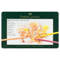 Карандаши цветные художественные Faber-Castell "Polychromos", 60цв., заточен., метал. коробка, 285917 Карандаши цветные художественные Faber-Castell "Polychromos", 60цв., заточен., метал. коробка, 285917