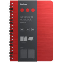 Бизнес-тетрадь А5+, 80л., Berlingo "Steel&Style", клетка, на гребне, 80г/м2, пластик. (полифом) обложка, линейка-закладка, красная, 320802 Бизнес-тетрадь А5+, 80л., Berlingo "Steel&Style", клетка, на гребне, 80г/м2, пластик. (полифом) обложка, линейка-закладка, красная, 320802