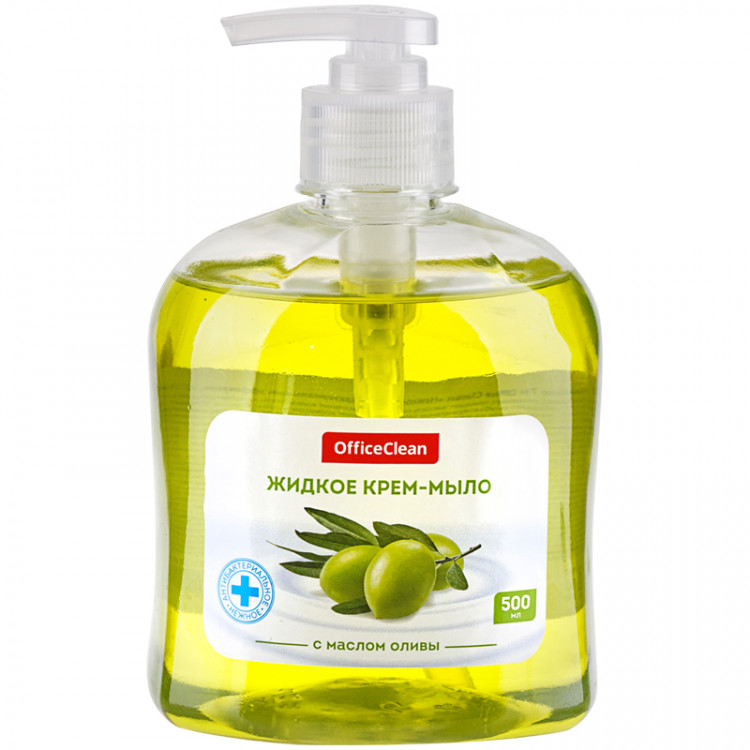 Мыло-крем жидкое OfficeClean "Нежное", антибактериальное, с маслом оливы, с дозатором, 500мл, 281354 Мыло-крем жидкое OfficeClean "Нежное", антибактериальное, с маслом оливы, с дозатором, 500мл, 281354