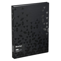 Папка с 60 вкладышами Berlingo "Triangle Black" А4, 30мм,  1000мкм, черная, с внутр. карманом, 390231