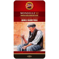 Карандаши акварельные Koh-I-Noor "Mondeluz Old Man 3722", 12цв., заточен., метал. пенал, 321830 Карандаши акварельные Koh-I-Noor "Mondeluz Old Man 3722", 12цв., заточен., метал. пенал, 321830
