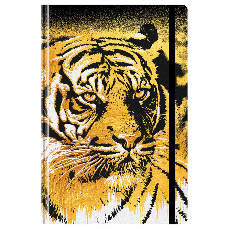 Ежедневник недатированный А5, 128л., 7БЦ "Golden tiger", матовая ламинация, на резинке, 358175 Ежедневник недатированный А5, 128л., 7БЦ "Golden tiger", матовая ламинация, на резинке, 358175