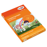 Пластилин Гамма "Оранжевое солнце", 18 цветов (6 классич., 6 флуор., 6 перл.), 234г, со стеком, картон. упаковка, 312970