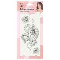 Наклейка-тату MESHU, "Snakes and flowers", 8*17см, инд. уп., европодвес, 379751