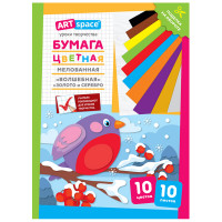 Цветная бумага мелованная А4, ArtSpace, 10л., 10цв., "Волшебная. Снегирь", 291740 Цветная бумага мелованная А4, ArtSpace, 10л., 10цв., "Волшебная. Снегирь", 291740