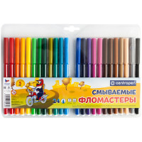 Фломастеры Centropen "Washable", 24цв., смываемые, блистер, 078113 Фломастеры Centropen "Washable", 24цв., смываемые, блистер, 078113