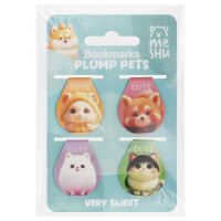 Закладки магнитные для книг, 4шт., MESHU "Plum pets", голографическая фольга, 10 штук, 382176