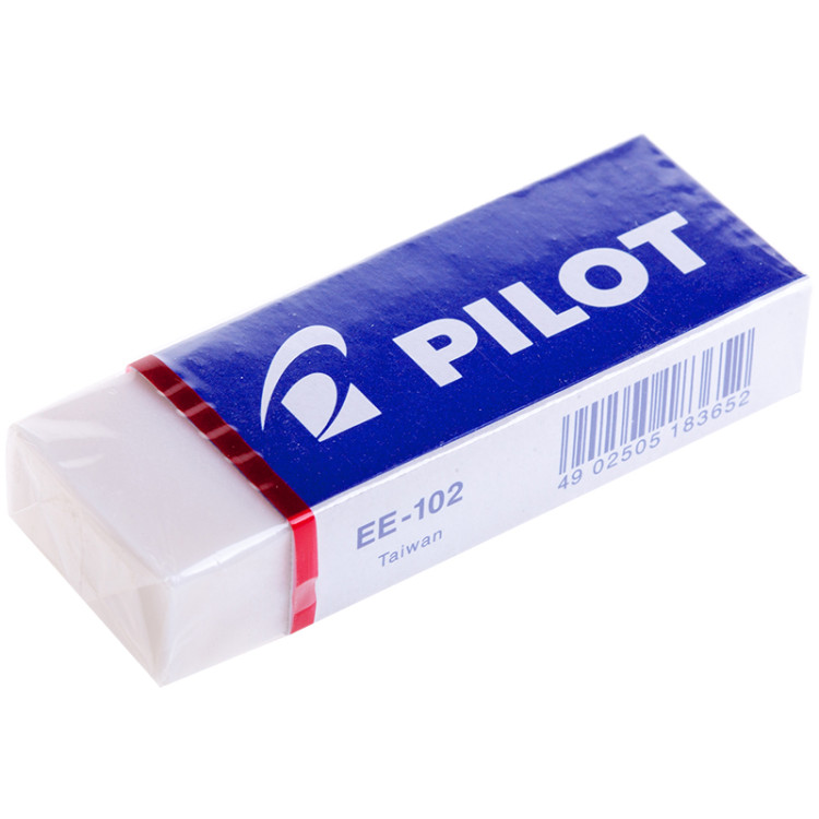 Ластик Pilot, прямоугольный, винил, картонный футляр, 61*22*12мм, 28665