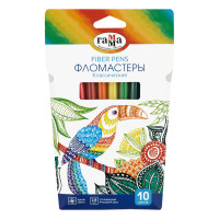 Фломастеры Гамма "Классические", 10цв., смываемые, картон. упак., европодвес, 356547 Фломастеры Гамма "Классические", 10цв., смываемые, картон. упак., европодвес, 356547