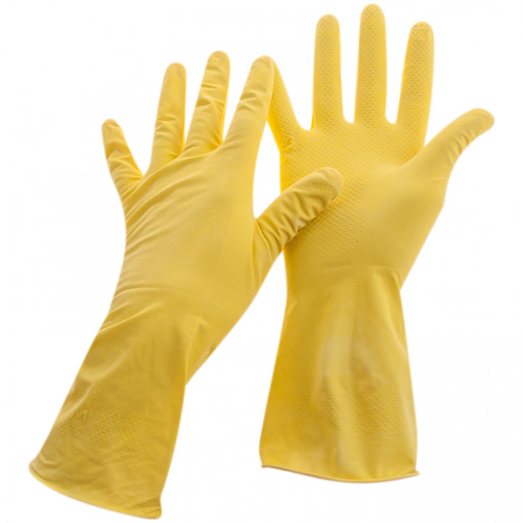 Перчатки резиновые хозяйственные OfficeClean Универсальные, разм. М, желтые, пакет с европодвесом, 248569 Перчатки резиновые хозяйственные OfficeClean Универсальные, разм. М, желтые, пакет с европодвесом, 248569