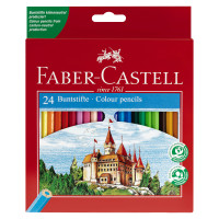 Карандаши цветные Faber-Castell "Замок", 24цв., шестигр., заточ., картон, европодвес, 286242