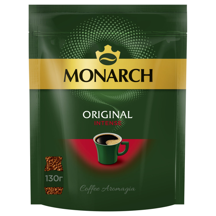 Кофе растворимый Monarch "Intense", сублимированный, мягкая упаковка, 130г, 367982 Кофе растворимый Monarch "Intense", сублимированный, мягкая упаковка, 130г, 367982