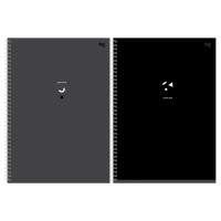 Тетрадь 96л., А4, клетка, на гребне BG "Monocolor. Black. Concise",  штук, 378021