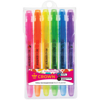 Набор текстовыделителей Crown "Multi Hi-Lighter Aroma" 06цв., 1-4мм, ароматиз., чехол с европодвесом, 207920 Набор текстовыделителей Crown "Multi Hi-Lighter Aroma" 06цв., 1-4мм, ароматиз., чехол с европодвесом, 207920