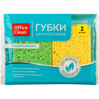 Губки бытовые OfficeClean, целлюлозные (губчатые), для посуды и уборки, 9,5*6,5*2см, 2шт., 301825 Губки бытовые OfficeClean, целлюлозные (губчатые), для посуды и уборки, 9,5*6,5*2см, 2шт., 301825