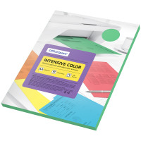Бумага цветная OfficeSpace "Intensive Color", А4, 80г/м2, 100л., (зеленый), 315725