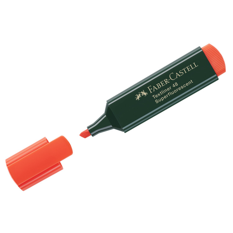 Текстовыделитель Faber-Castell "48" оранжевый, 1-5мм, 286180 Текстовыделитель Faber-Castell "48" оранжевый, 1-5мм, 286180