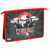 Папка для тетрадей 2 отделения А4 ArtSpace "Cerberus", пластик, на молнии, 331397 Папка для тетрадей 2 отделения А4 ArtSpace "Cerberus", пластик, на молнии, 331397