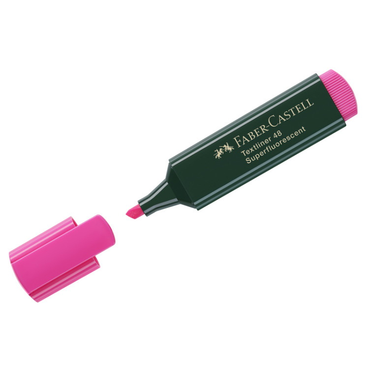 Текстовыделитель Faber-Castell "48" розовый, 1-5мм, 286181