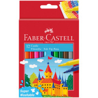 Фломастеры Faber-Castell "Замок", 12цв., смываемые, картон, европодвес, 315947 Фломастеры Faber-Castell "Замок", 12цв., смываемые, картон, европодвес, 315947