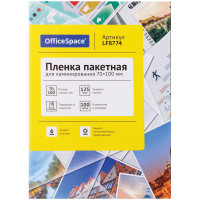 Пленка для ламинирования OfficeSpace 70*100мм, 125мкм, глянец, 100л., 291581 Пленка для ламинирования OfficeSpace 70*100мм, 125мкм, глянец, 100л., 291581