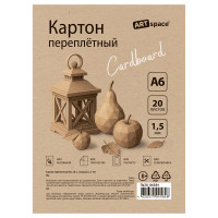 Картон переплетный А6, ArtSpace, 20л., толщина 1,5мм, в пакете, 384398 Картон переплетный А6, ArtSpace, 20л., толщина 1,5мм, в пакете, 384398