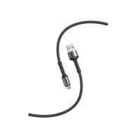 Кабель Smartbuy S26, USB - micro-USB, 3A output, нейлоновая оплетка, 1м, черный, 384288