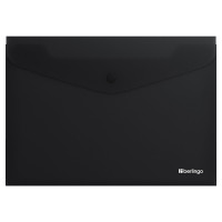 Папка-конверт на кнопке Berlingo "Soft Touch", А4, 200мкм, софт-тач, черная, 12 штук, 369427 Папка-конверт на кнопке Berlingo "Soft Touch", А4, 200мкм, софт-тач, черная, 12 штук, 369427
