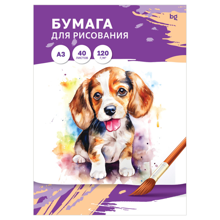 Папка для рисования А3, 40л., BG, 120г/м2, 365254 Папка для рисования А3, 40л., BG, 120г/м2, 365254
