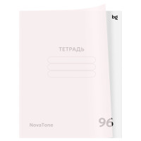 Тетрадь 96л., А5, клетка BG "NovaTone. Бутон вишни", пластиковая обложка, 10 штук, 382868