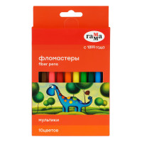 Фломастеры Гамма "Мультики", 10цв., смываемые, картон. упак., европодвес, 356548 Фломастеры Гамма "Мультики", 10цв., смываемые, картон. упак., европодвес, 356548