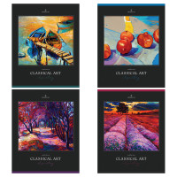 Тетрадь 80л., А5, клетка Greenwich Line "Classical art", глянцевая ламинация, sandy-touch лак, 70г/м2, 8 штук, 361270 Тетрадь 80л., А5, клетка Greenwich Line "Classical art", глянцевая ламинация, sandy-touch лак, 70г/м2, 8 штук, 361270