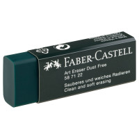 Ластик Faber-Castell "Dust-Free", прямоугольный, картонный футляр, 45*22*13мм, темно-зеленый, 375091 Ластик Faber-Castell "Dust-Free", прямоугольный, картонный футляр, 45*22*13мм, темно-зеленый, 375091