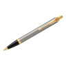 Ручка шариковая Parker "IM Brushed Metal GT" синяя, 1,0мм, кнопочн., подарочная упаковка, 246614 Ручка шариковая Parker
