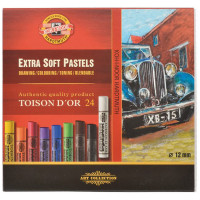 Пастель художественная Koh-I-Noor "Toison D`or Extra Soft 8554", 24 цвета, картон. упаковка, 308721 Пастель художественная Koh-I-Noor "Toison D`or Extra Soft 8554", 24 цвета, картон. упаковка, 308721