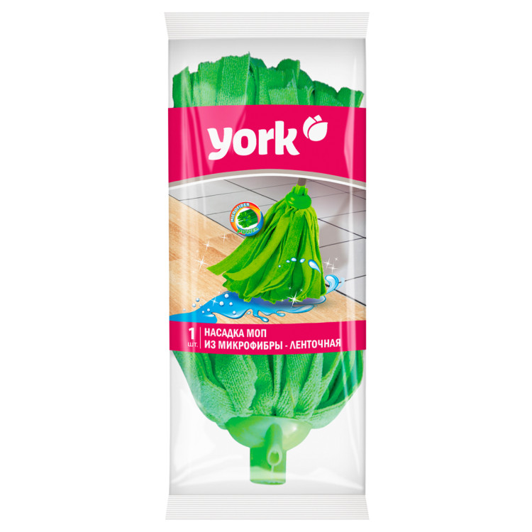 Насадка York из микрофибры ленточная, еврорезьба, длина юбки 26 см., 388454