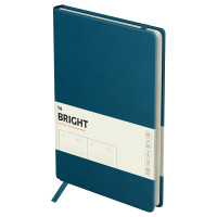 Ежедневник недатированный, B5, 136л., твердый переплет, кожзам, BG "Bright. Teal", синий, карман, 370212