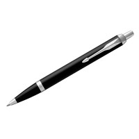 Ручка шариковая Parker "IM Essential Muted Black CT" синяя, 1,0мм, кнопочн., подарочная упаковка, 318948