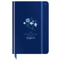 Ежедневник недатированный А5, 136л., 7БЦ BG "Flowery. Blue", глянцевая ламинация, отд.фольгой, 376414 Ежедневник недатированный А5, 136л., 7БЦ BG "Flowery. Blue", глянцевая ламинация, отд.фольгой, 376414