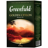Чай Greenfield "Golden Ceylon", черный листовой, 100г, 159076 Чай Greenfield "Golden Ceylon", черный листовой, 100г, 159076