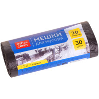 Мешки для мусора 20л OfficeClean ПНД, 42*48см, 7мкм, 30шт., черные, в рулоне, 297827 Мешки для мусора 20л OfficeClean ПНД, 42*48см, 7мкм, 30шт., черные, в рулоне, 297827
